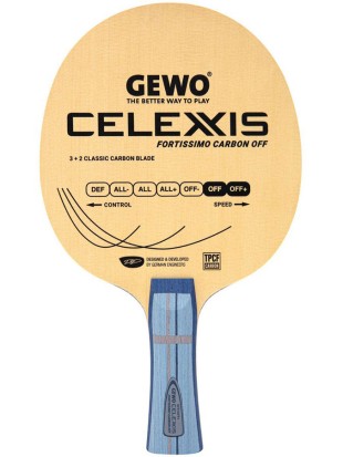 Kompletni lopar GEWO: Celexxis Fortissimo Carbon OFF z Inventus in CodeXX SS